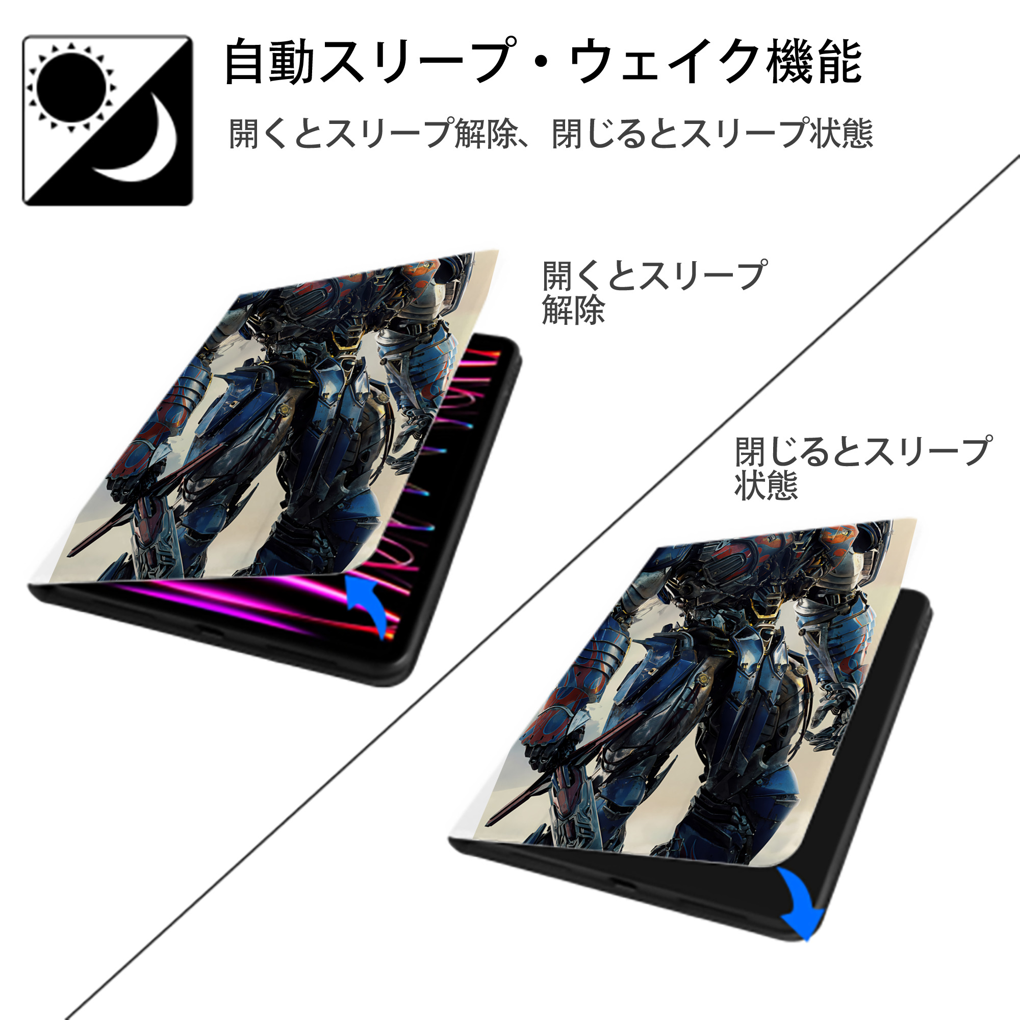 Transformers トランスフォーマー IPad ケース ペン収納付き 三つ折りスタンド PUレザー×シリコン 対応機種9.5/10.5/10.9インチ