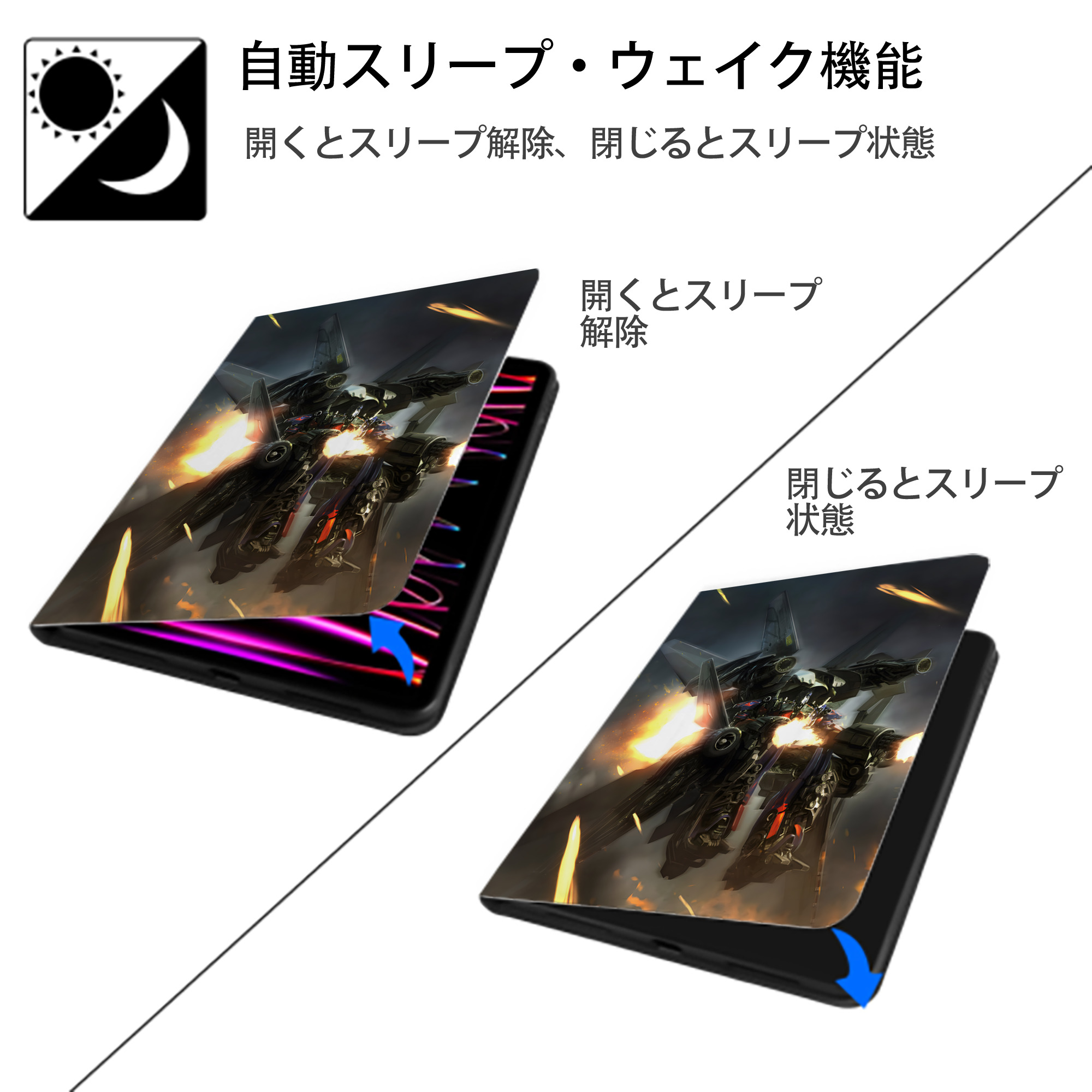 Transformers トランスフォーマー IPad ケース ペン収納付き 三つ折りスタンド PUレザー×シリコン 対応機種9.5/10.5/10.9インチ