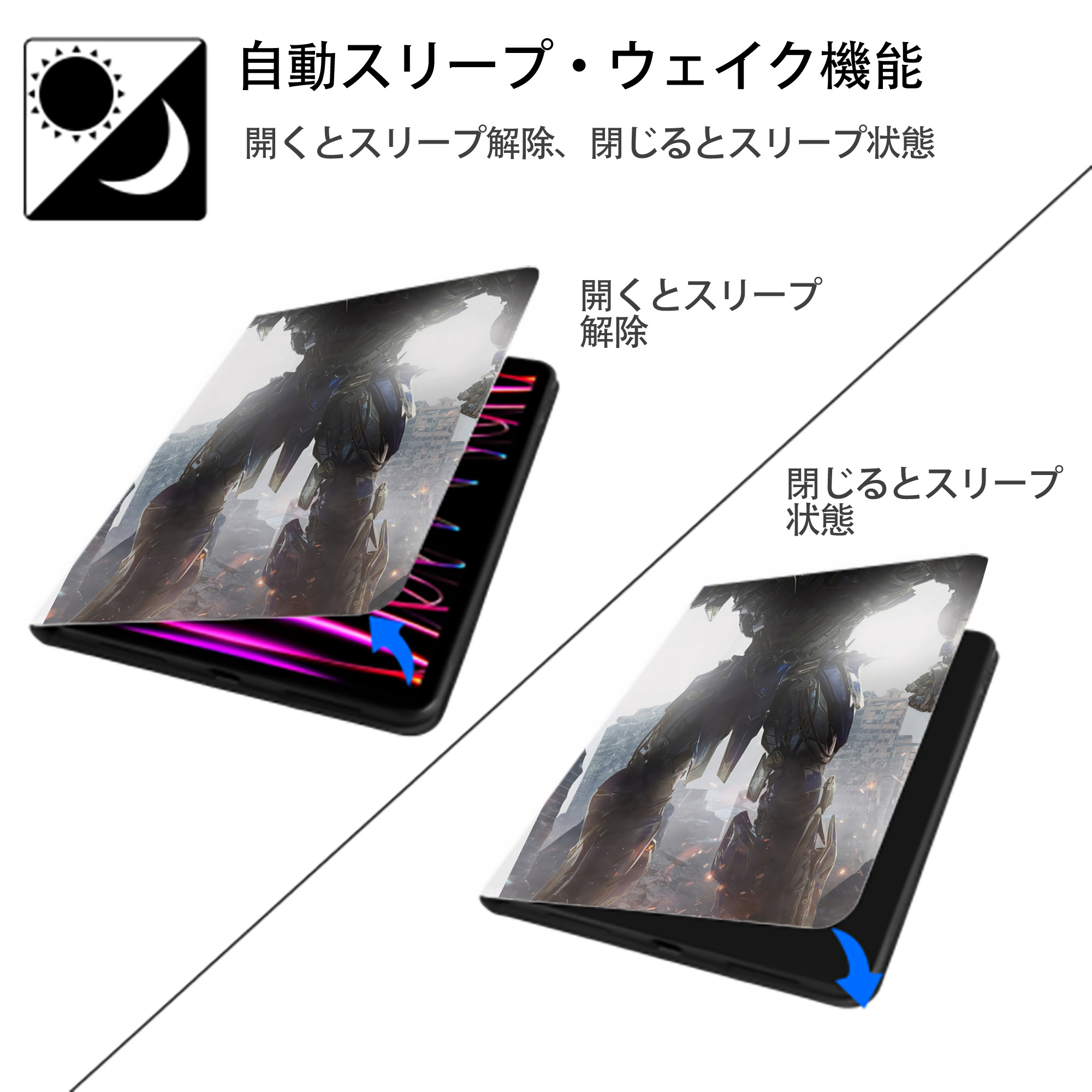 Transformers トランスフォーマー IPad ケース ペン収納付き 三つ折りスタンド PUレザー×シリコン 対応機種9.5/10.5/10.9インチ
