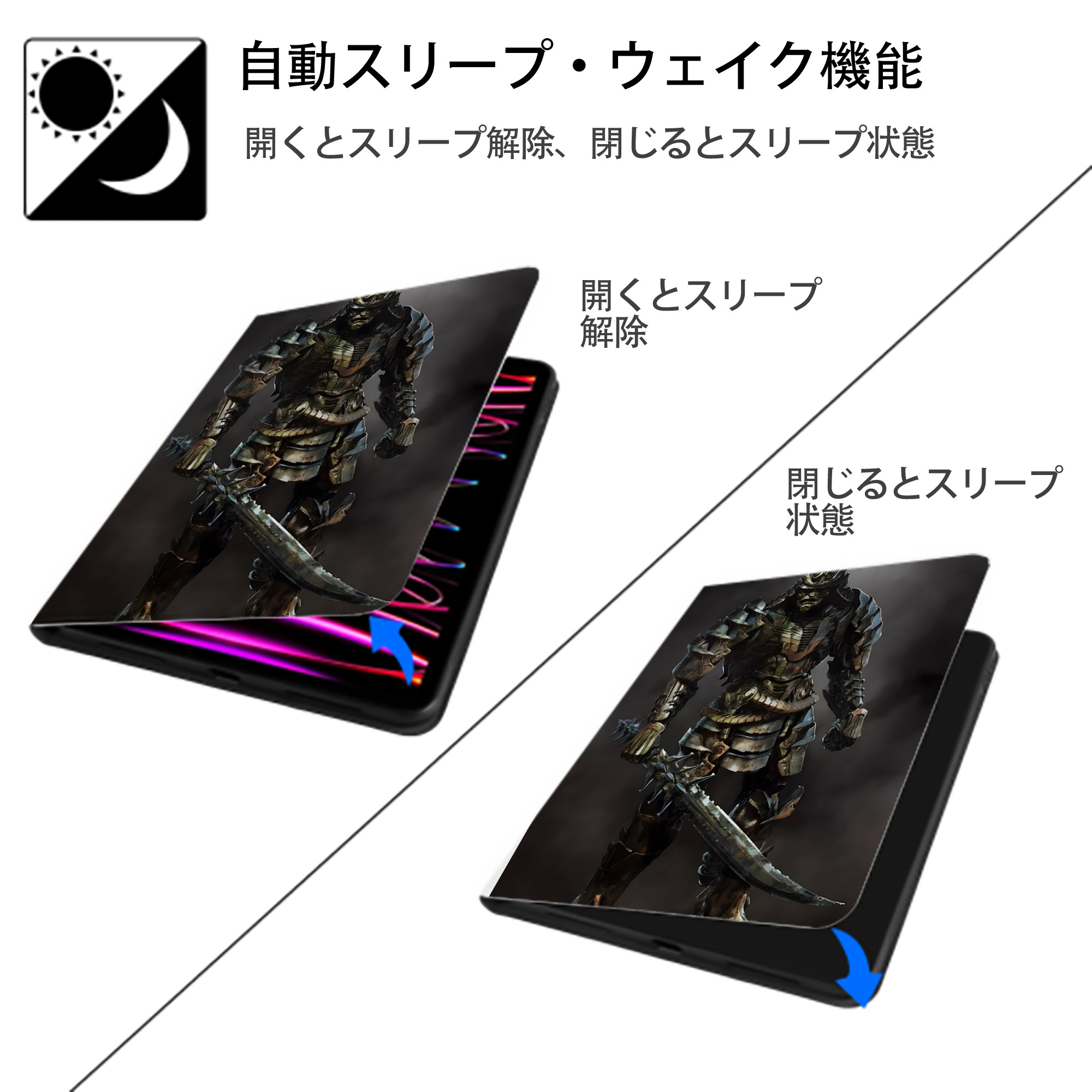Transformers トランスフォーマー IPad ケース ペン収納付き 三つ折りスタンド PUレザー×シリコン 対応機種9.5/10.5/10.9インチ