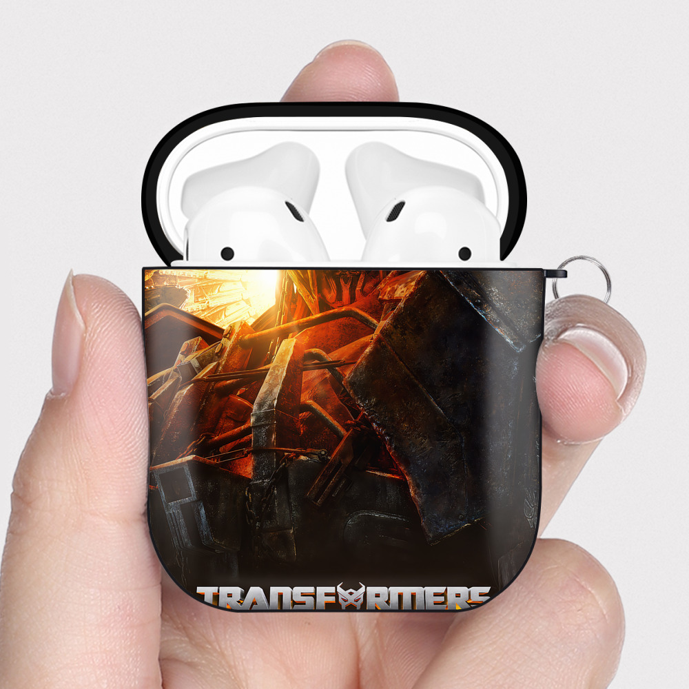 Transformers トランスフォーマー AirPods 第2世代保護ケース ハードシェル ブラック 耐衝撃・防指紋・カラビナ付き