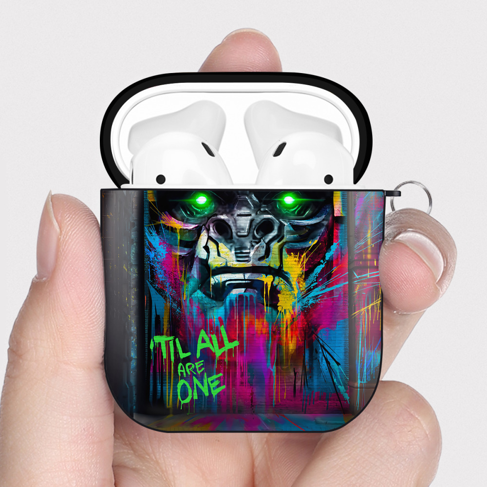 （画像用） Transformers トランスフォーマー AirPods 第2世代保護ケース ハードシェル ブラック 耐衝撃・防指紋・カラビナ付き