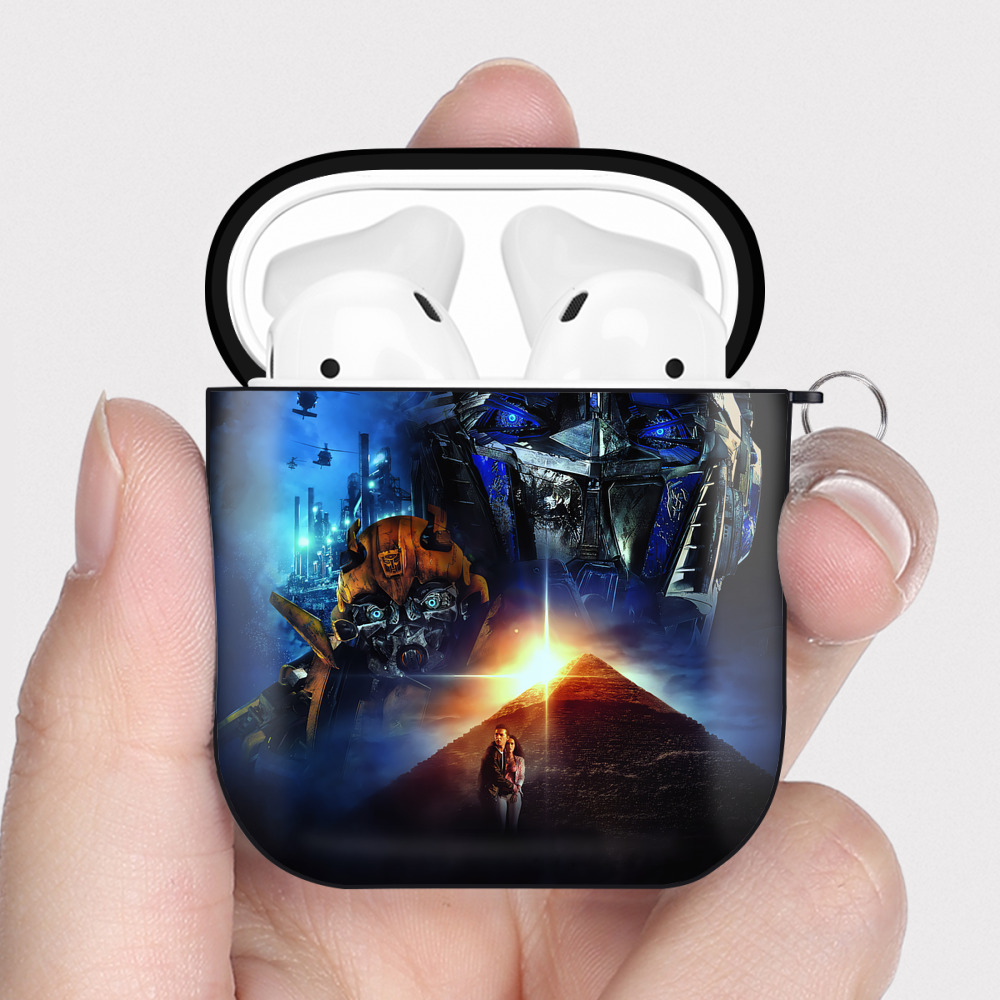 （画像用） Transformers トランスフォーマー AirPods 第2世代保護ケース ハードシェル ブラック 耐衝撃・防指紋・カラビナ付き