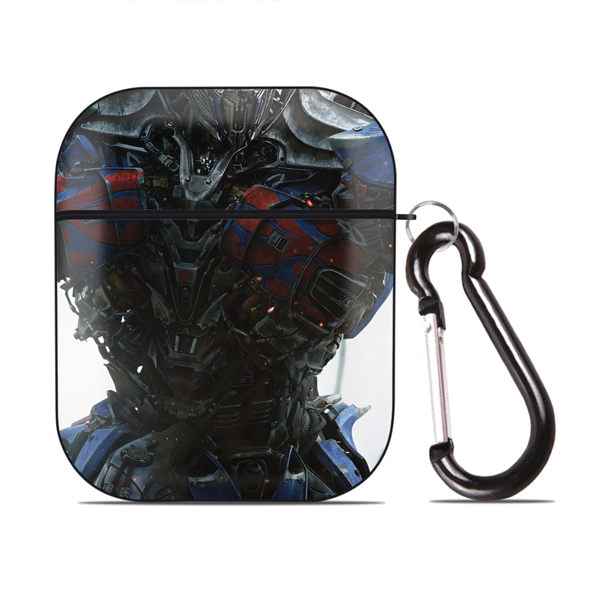 （画像用） Transformers トランスフォーマー AirPods 第2世代保護ケース ハードシェル ブラック 耐衝撃・防指紋・カラビナ付き