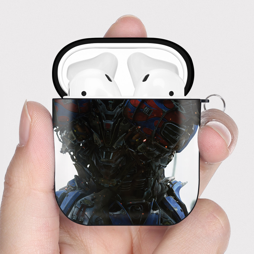 （画像用） Transformers トランスフォーマー AirPods 第2世代保護ケース ハードシェル ブラック 耐衝撃・防指紋・カラビナ付き
