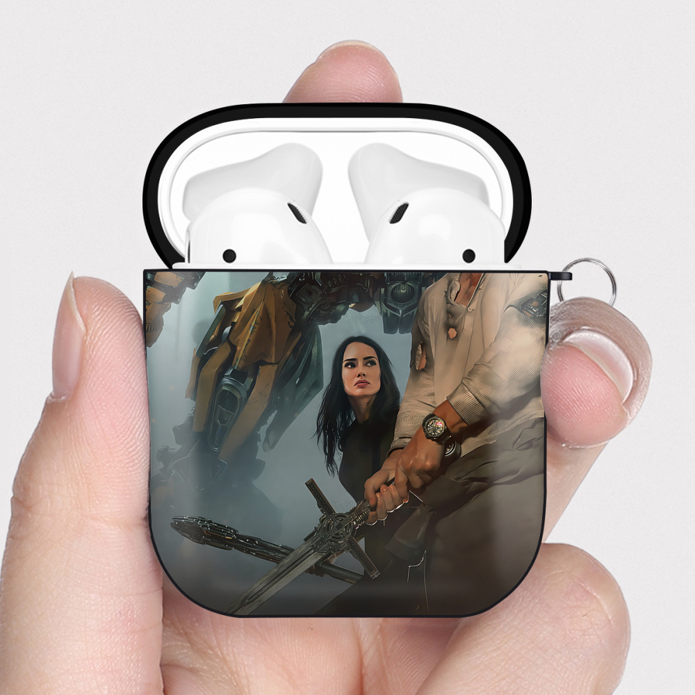 （画像用） Transformers トランスフォーマー AirPods 第2世代保護ケース ハードシェル ブラック 耐衝撃・防指紋・カラビナ付き