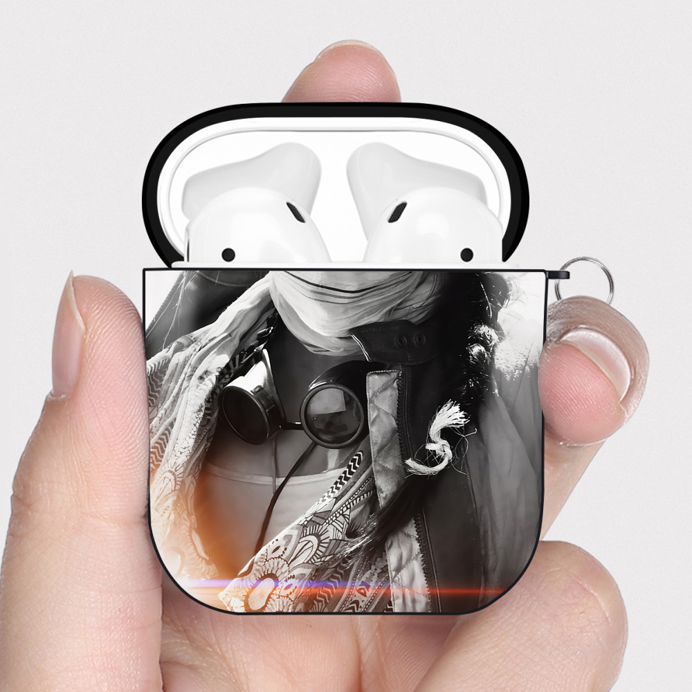 （画像用） Transformers トランスフォーマー AirPods 第2世代保護ケース ハードシェル ブラック 耐衝撃・防指紋・カラビナ付き