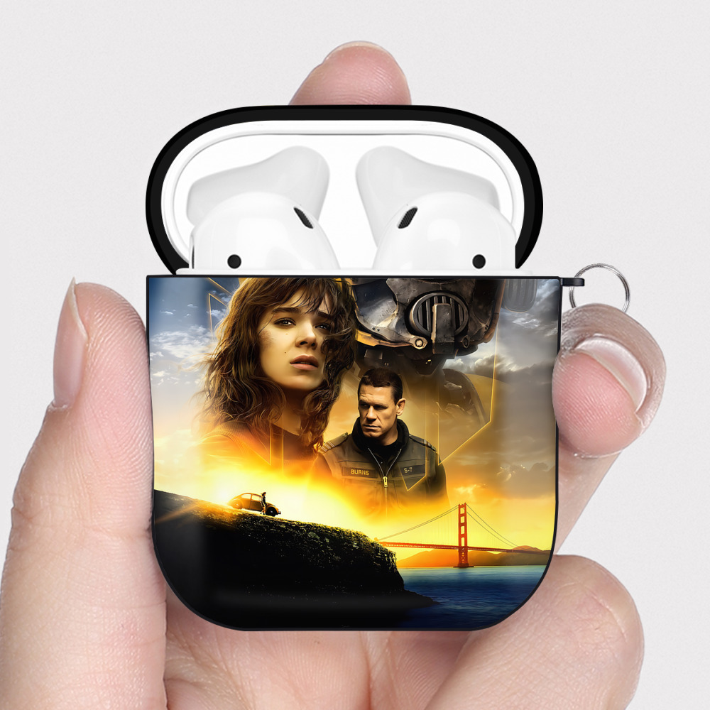（画像用） Transformers トランスフォーマー AirPods 第2世代保護ケース ハードシェル ブラック 耐衝撃・防指紋・カラビナ付き