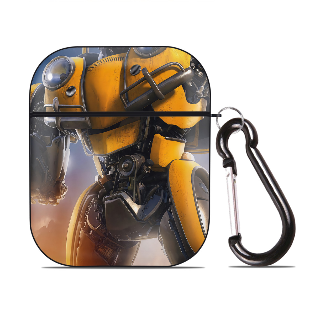 （画像用） Transformers トランスフォーマー AirPods 第2世代保護ケース ハードシェル ブラック 耐衝撃・防指紋・カラビナ付き