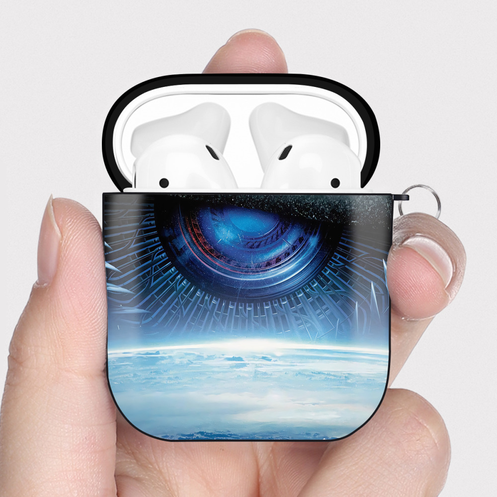 （画像用） Transformers トランスフォーマー AirPods 第2世代保護ケース ハードシェル ブラック 耐衝撃・防指紋・カラビナ付き