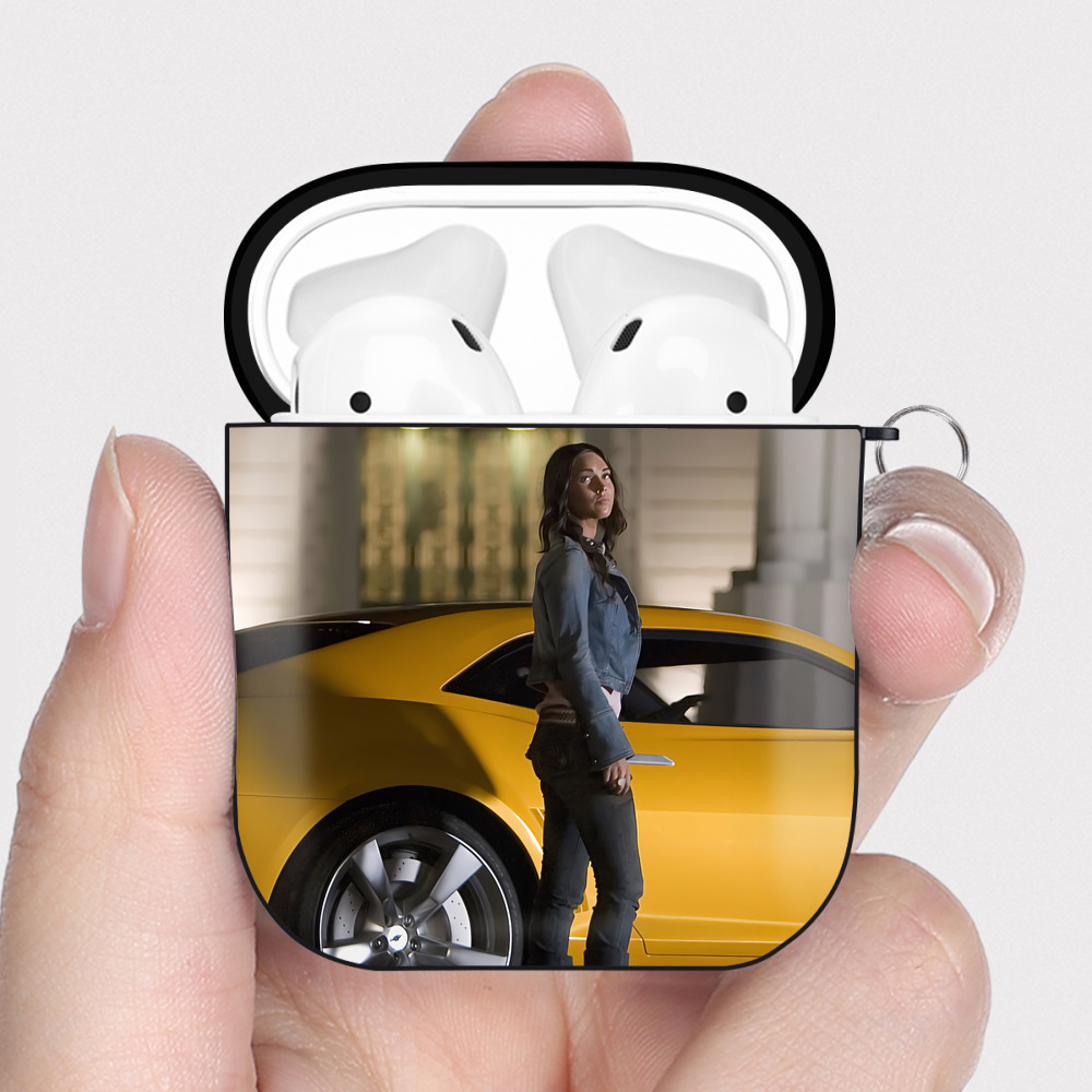 （画像用） Transformers トランスフォーマー AirPods 第2世代保護ケース ハードシェル ブラック 耐衝撃・防指紋・カラビナ付き