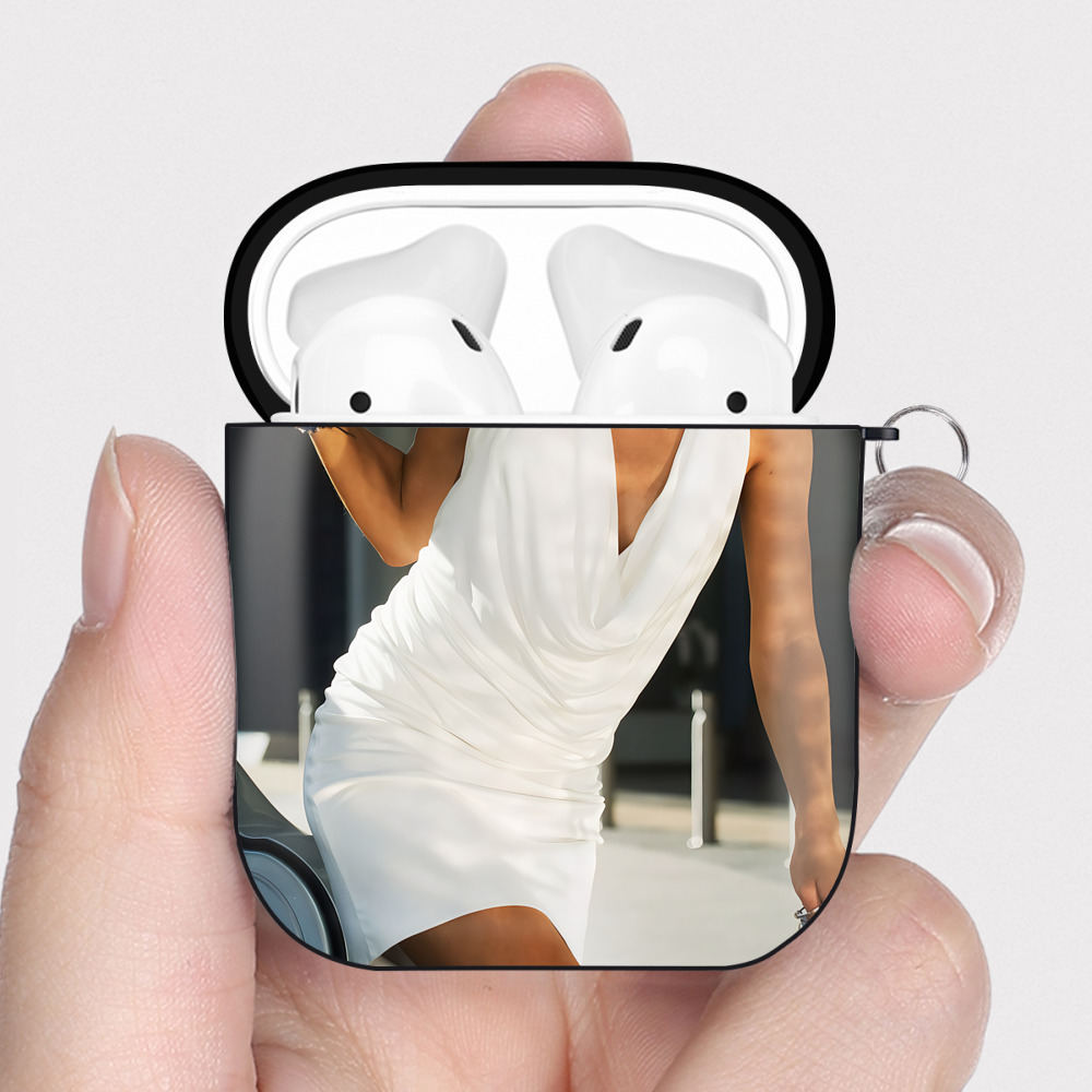（画像用） Transformers トランスフォーマー AirPods 第2世代保護ケース ハードシェル ブラック 耐衝撃・防指紋・カラビナ付き