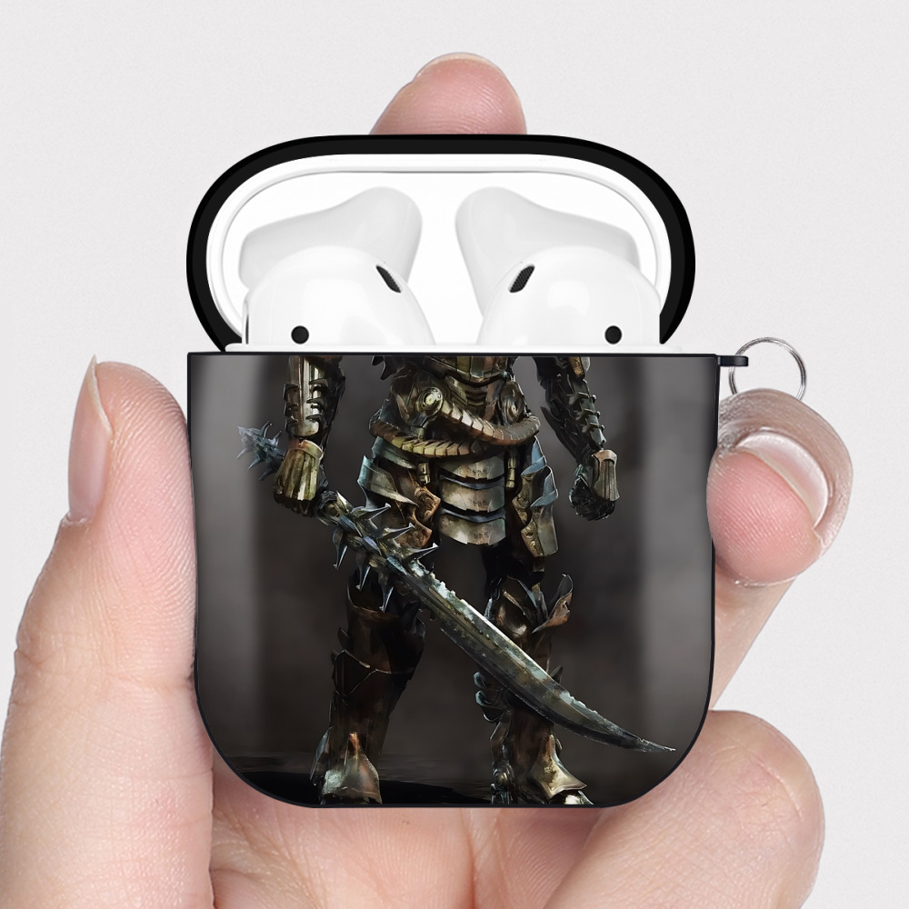 （画像用） Transformers トランスフォーマー AirPods 第2世代保護ケース ハードシェル ブラック 耐衝撃・防指紋・カラビナ付き