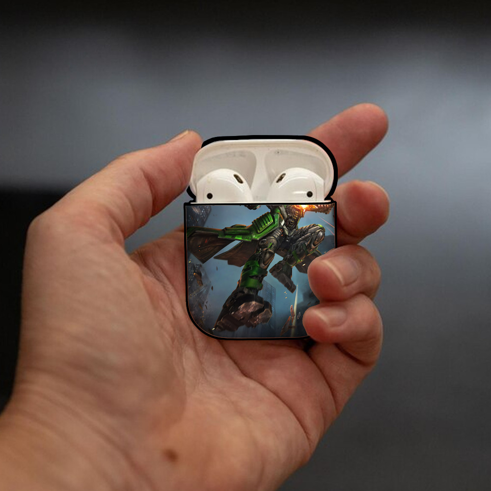 Transformers トランスフォーマー AirPods 第2世代保護ケース ハードシェル ブラック 耐衝撃・防指紋・カラビナ付き