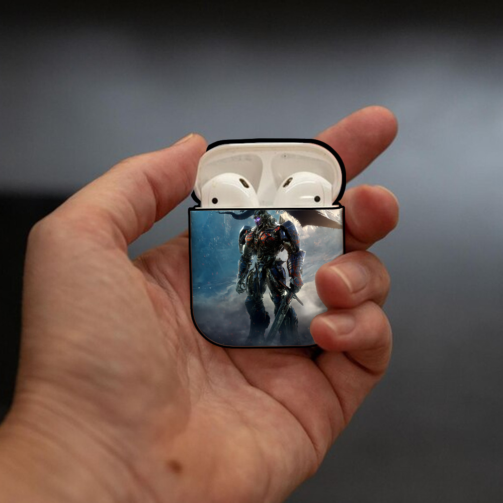Transformers トランスフォーマー AirPods 第2世代保護ケース ハードシェル ブラック 耐衝撃・防指紋・カラビナ付き