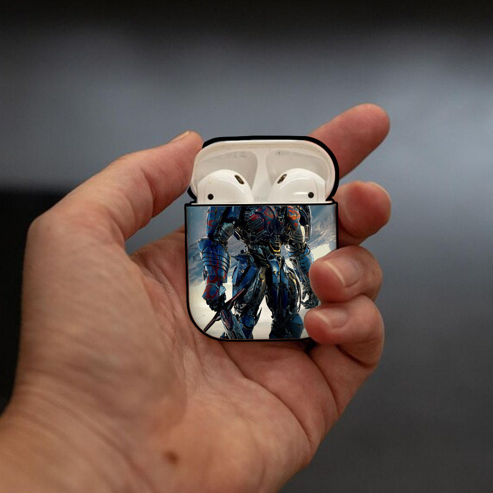 Transformers トランスフォーマー AirPods 第2世代保護ケース ハードシェル ブラック 耐衝撃・防指紋・カラビナ付き