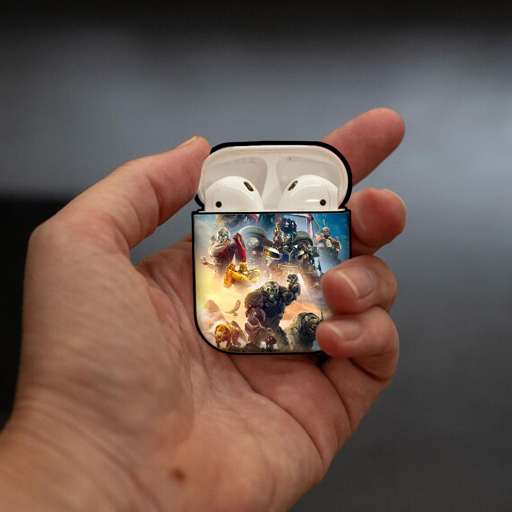 Transformers トランスフォーマー AirPods 第2世代保護ケース ハードシェル ブラック 耐衝撃・防指紋・カラビナ付き