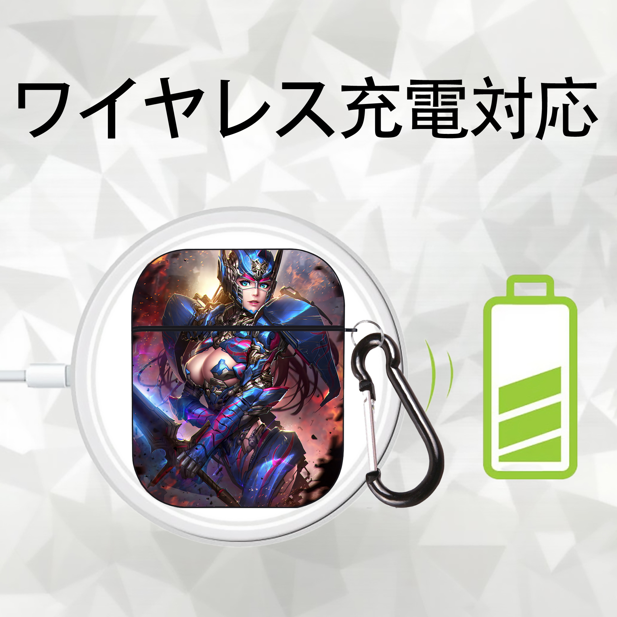 Transformers トランスフォーマー AirPods 第2世代保護ケース ハードシェル ブラック 耐衝撃・防指紋・カラビナ付き