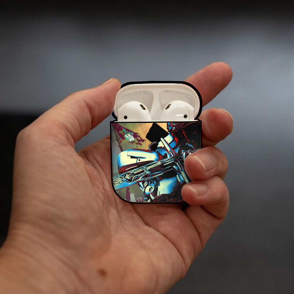 Transformers トランスフォーマー AirPods 第2世代保護ケース ハードシェル ブラック 耐衝撃・防指紋・カラビナ付き