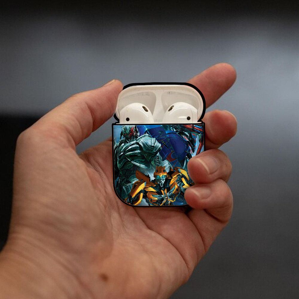 Transformers トランスフォーマー AirPods 第2世代保護ケース ハードシェル ブラック 耐衝撃・防指紋・カラビナ付き