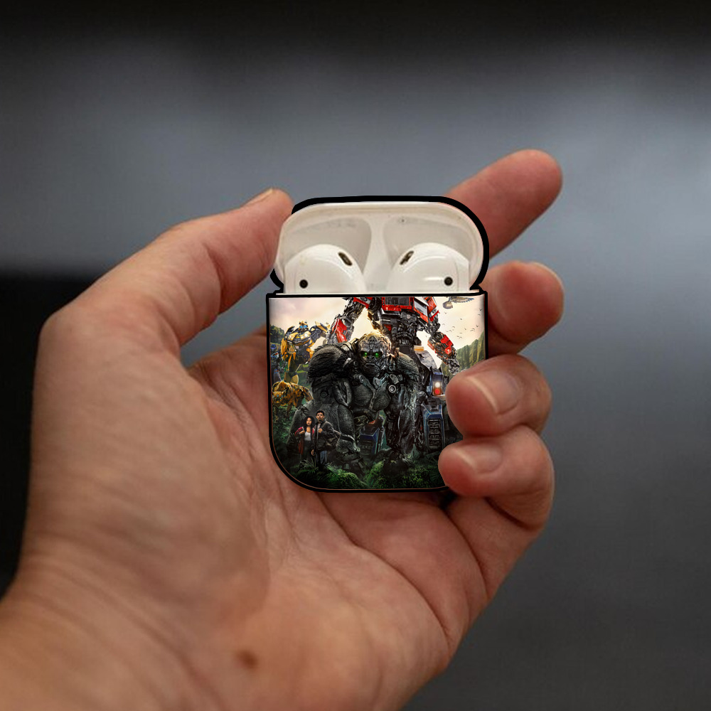 Transformers トランスフォーマー AirPods 第2世代保護ケース ハードシェル ブラック 耐衝撃・防指紋・カラビナ付き