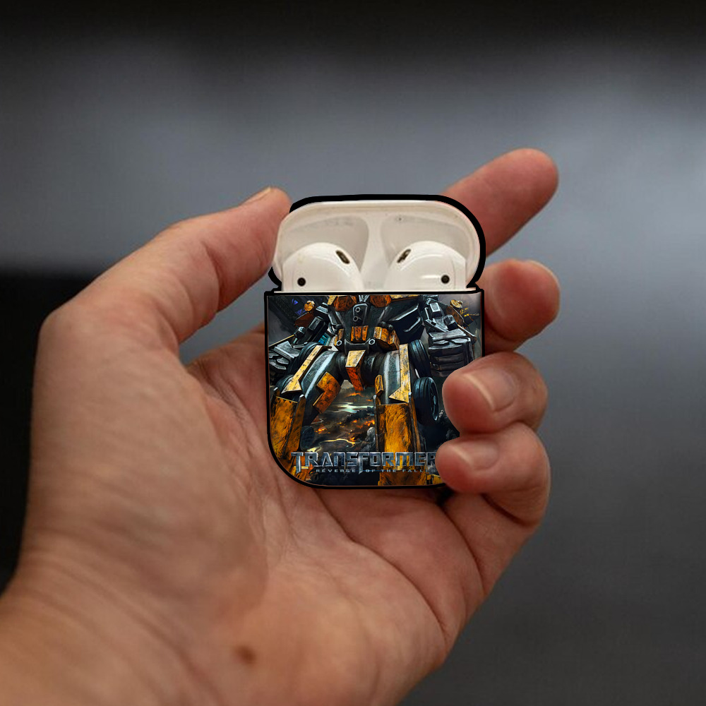 Transformers トランスフォーマー AirPods 第2世代保護ケース ハードシェル ブラック 耐衝撃・防指紋・カラビナ付き