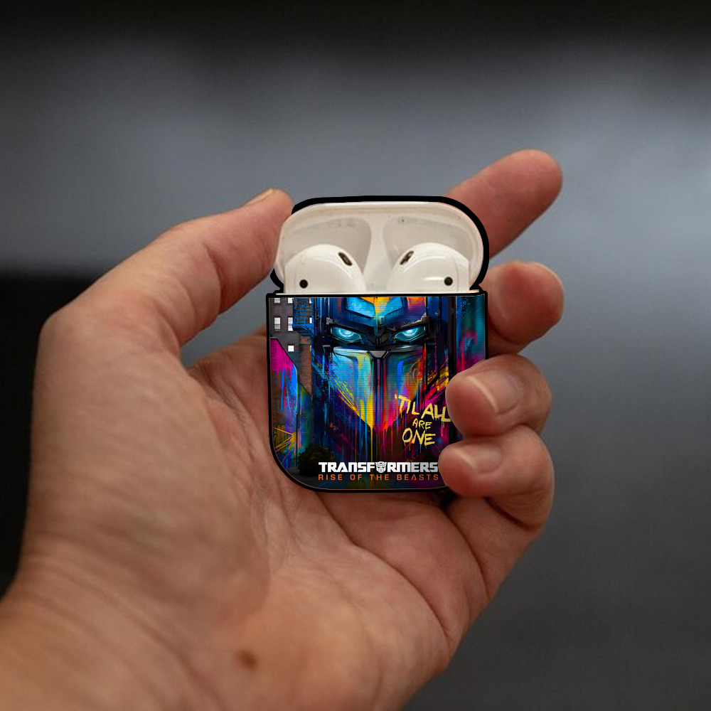 Transformers トランスフォーマー AirPods 第2世代保護ケース ハードシェル ブラック 耐衝撃・防指紋・カラビナ付き