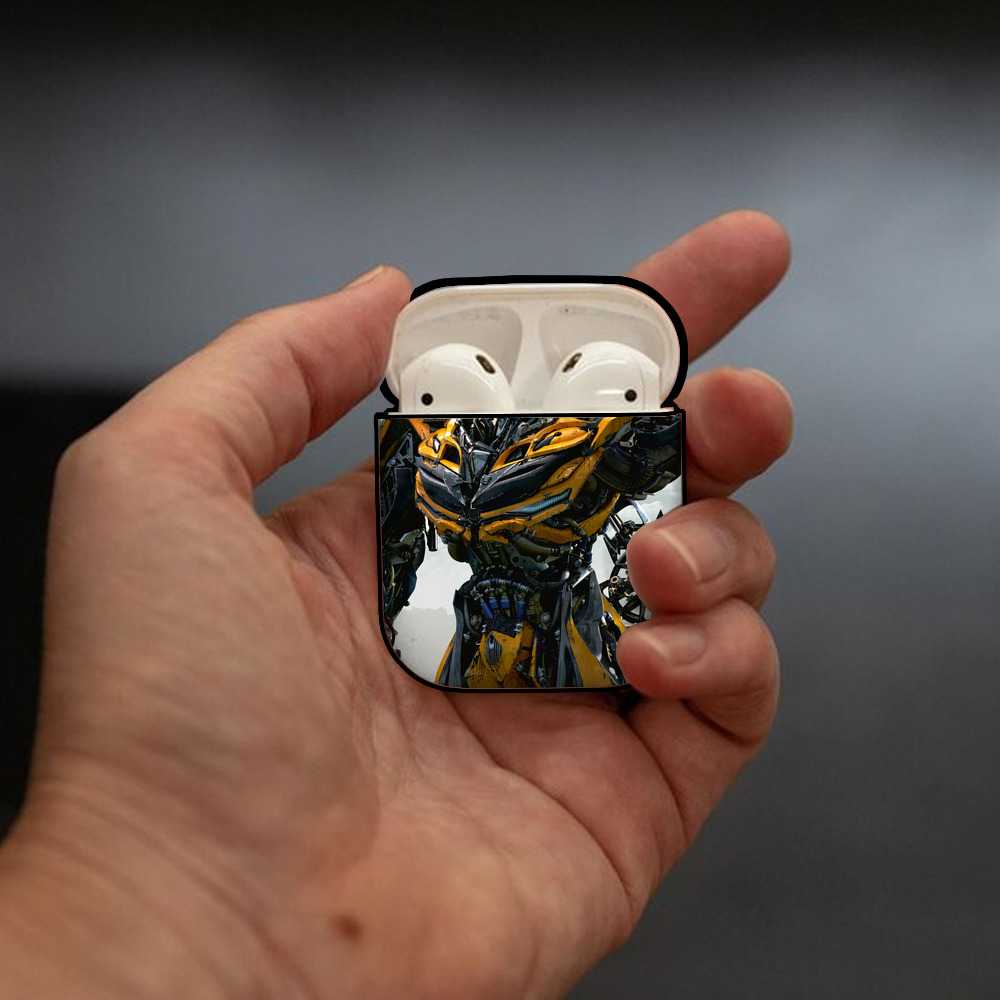 Transformers トランスフォーマー AirPods 第2世代保護ケース ハードシェル ブラック 耐衝撃・防指紋・カラビナ付き