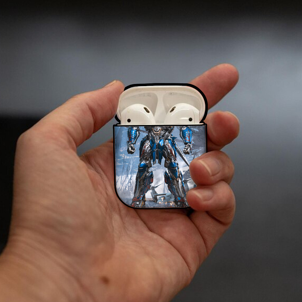 Transformers トランスフォーマー AirPods 第2世代保護ケース ハードシェル ブラック 耐衝撃・防指紋・カラビナ付き
