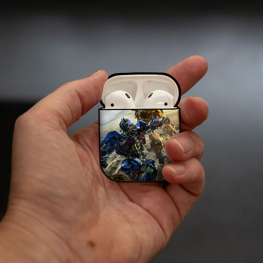 Transformers トランスフォーマー AirPods 第2世代保護ケース ハードシェル ブラック 耐衝撃・防指紋・カラビナ付き
