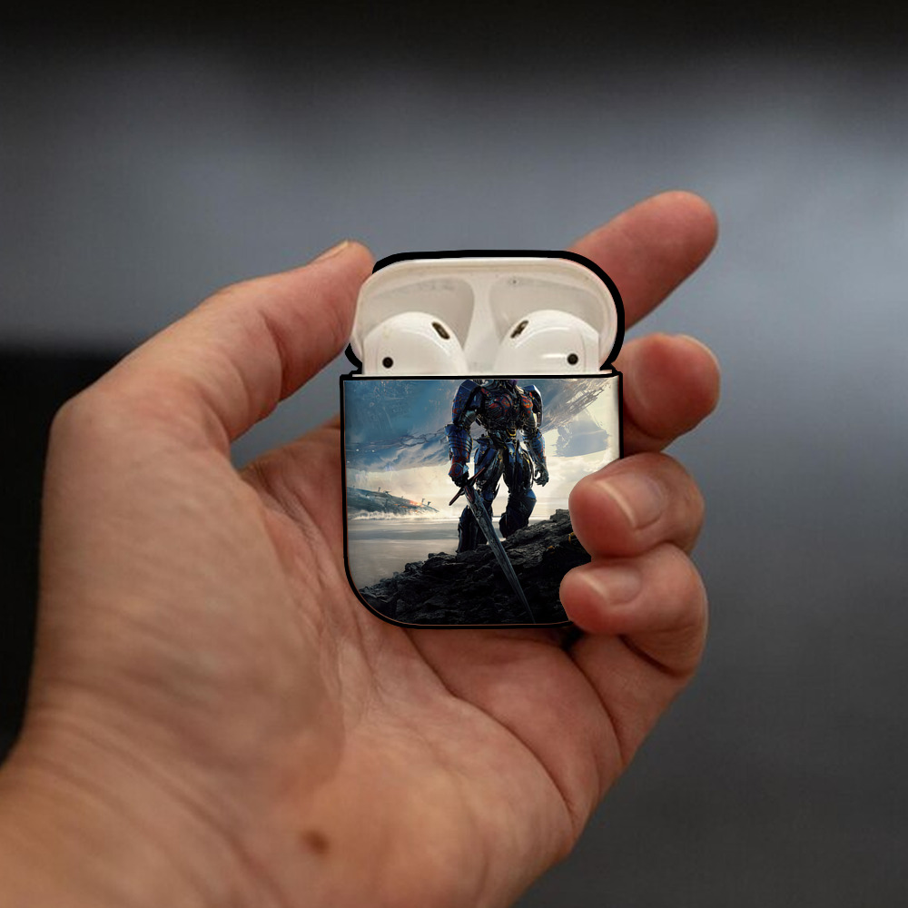 Transformers トランスフォーマー AirPods 第2世代保護ケース ハードシェル ブラック 耐衝撃・防指紋・カラビナ付き