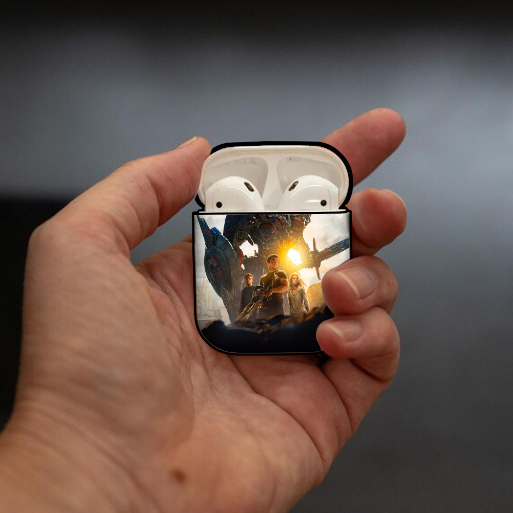 Transformers トランスフォーマー AirPods 第2世代保護ケース ハードシェル ブラック 耐衝撃・防指紋・カラビナ付き
