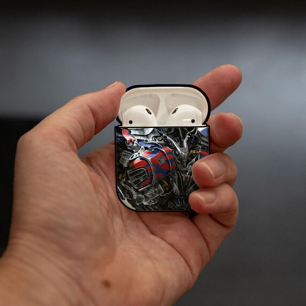 Transformers トランスフォーマー AirPods 第2世代保護ケース ハードシェル ブラック 耐衝撃・防指紋・カラビナ付き