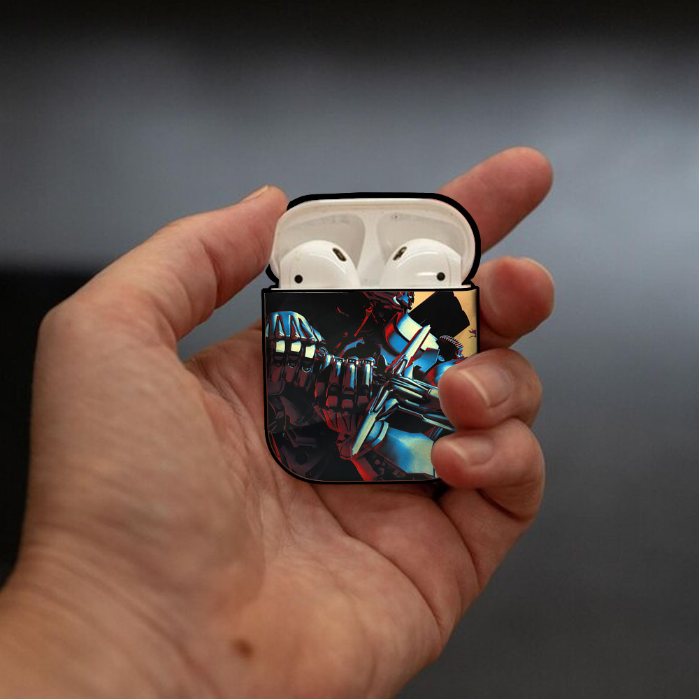 Transformers トランスフォーマー AirPods 第2世代保護ケース ハードシェル ブラック 耐衝撃・防指紋・カラビナ付き