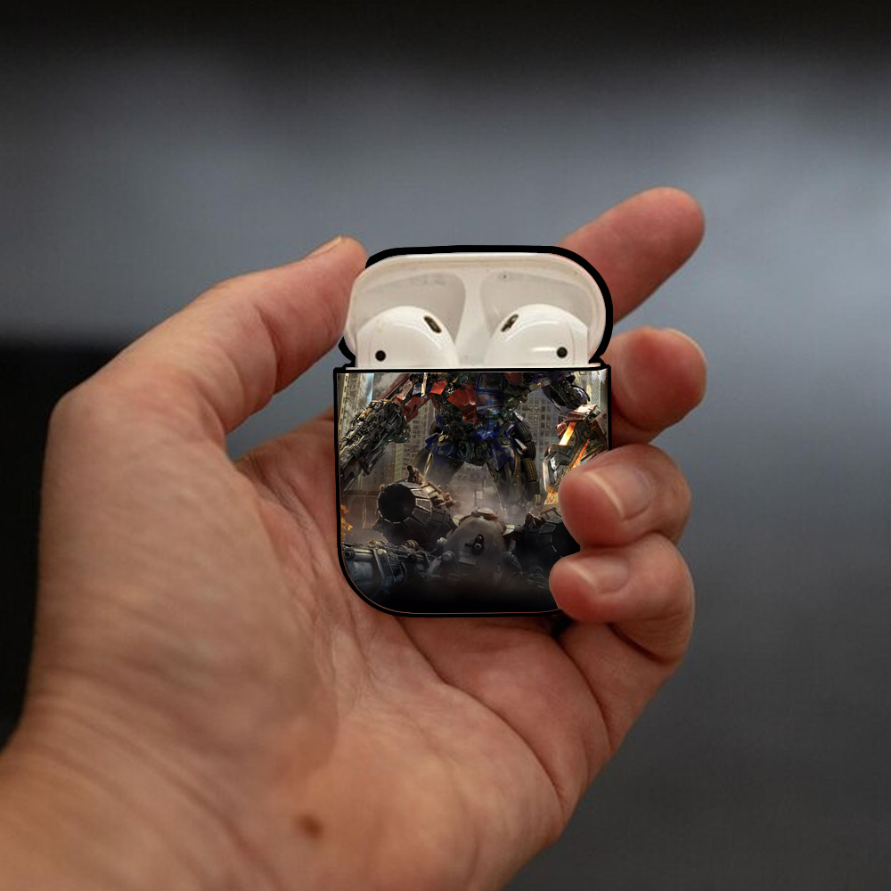 Transformers トランスフォーマー AirPods 第2世代保護ケース ハードシェル ブラック 耐衝撃・防指紋・カラビナ付き