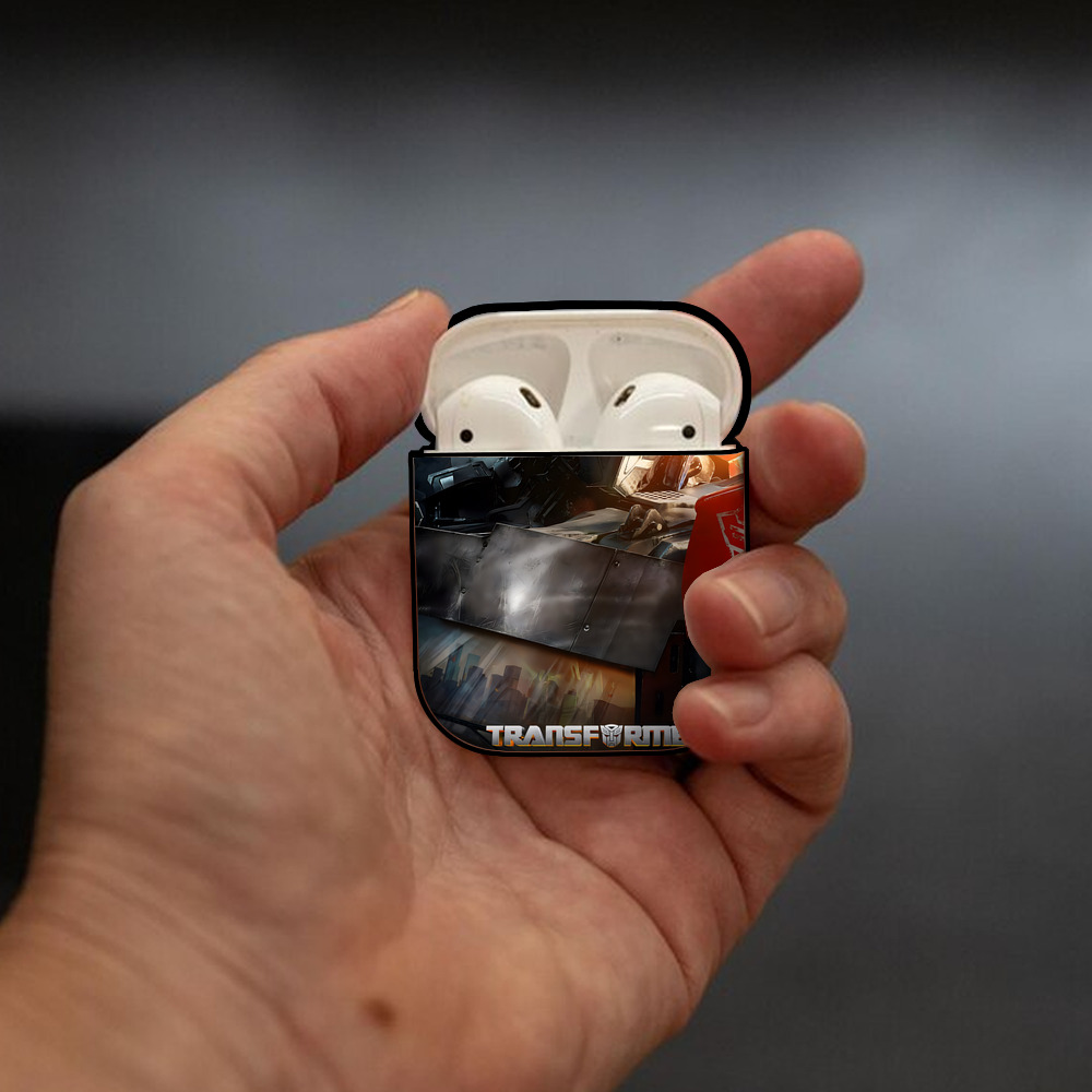 Transformers トランスフォーマー AirPods 第2世代保護ケース ハードシェル ブラック 耐衝撃・防指紋・カラビナ付き