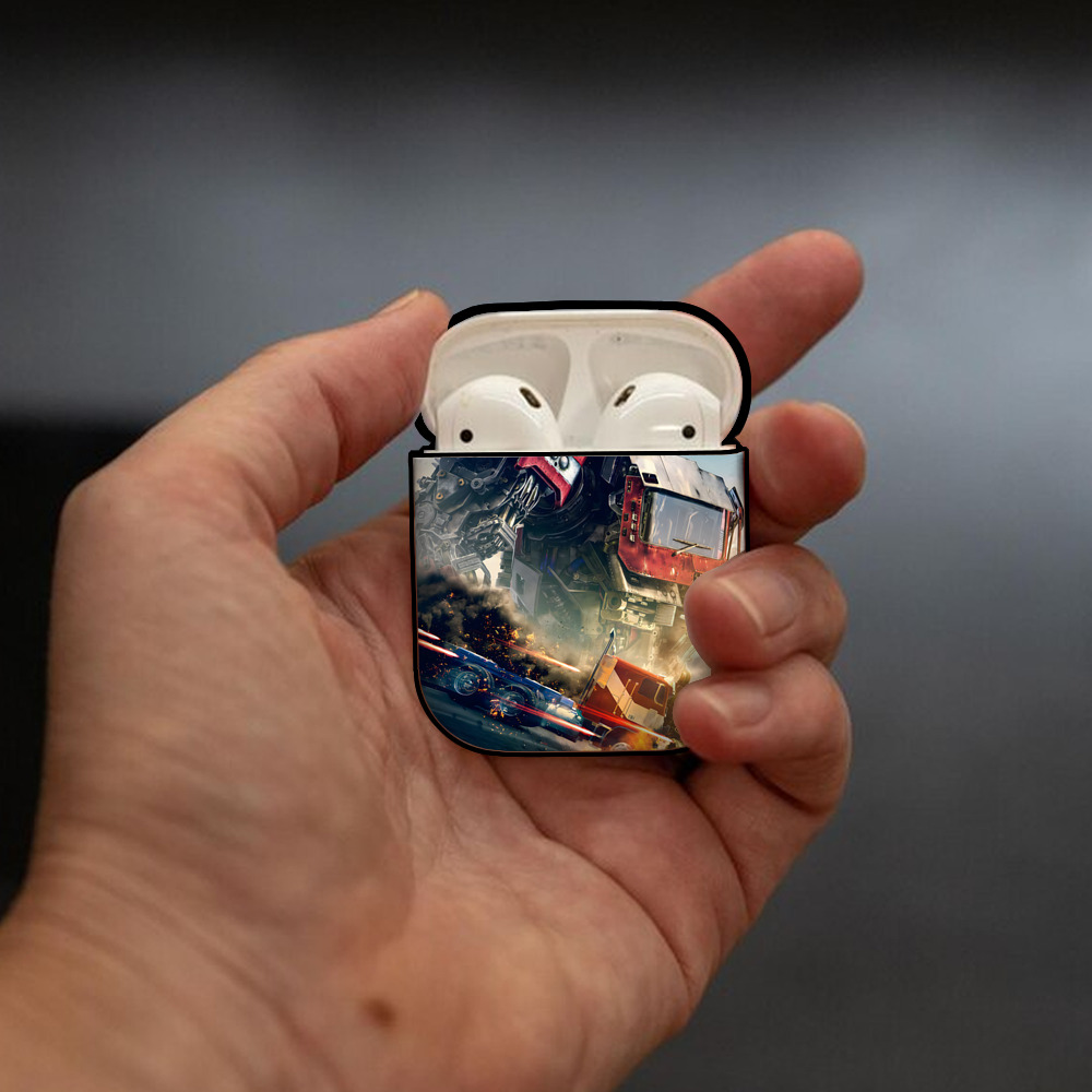 Transformers トランスフォーマー AirPods 第2世代保護ケース ハードシェル ブラック 耐衝撃・防指紋・カラビナ付き