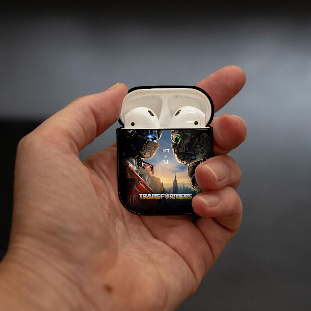 Transformers トランスフォーマー AirPods 第2世代保護ケース ハードシェル ブラック 耐衝撃・防指紋・カラビナ付き