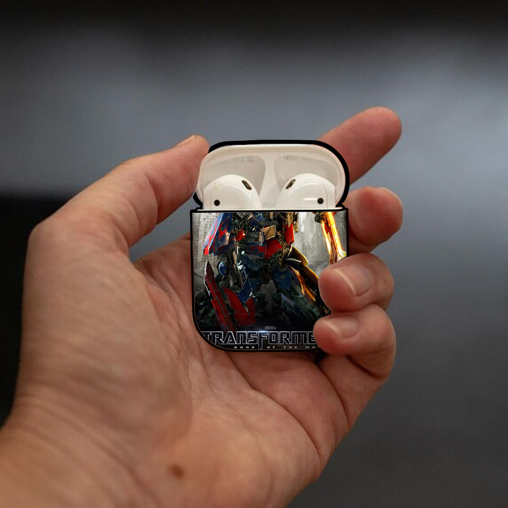 Transformers トランスフォーマー AirPods 第2世代保護ケース ハードシェル ブラック 耐衝撃・防指紋・カラビナ付き