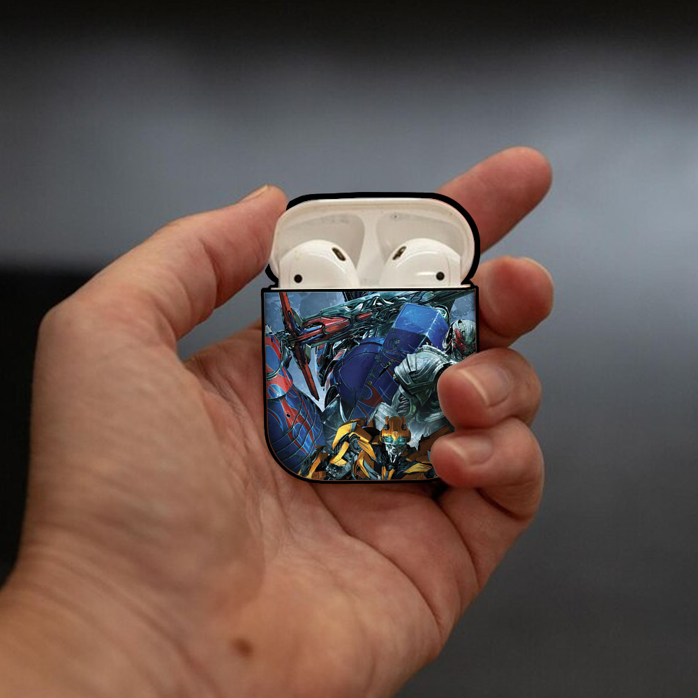 Transformers トランスフォーマー AirPods 第2世代保護ケース ハードシェル ブラック 耐衝撃・防指紋・カラビナ付き