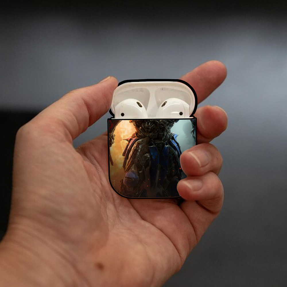 Transformers トランスフォーマー AirPods 第2世代保護ケース ハードシェル ブラック 耐衝撃・防指紋・カラビナ付き