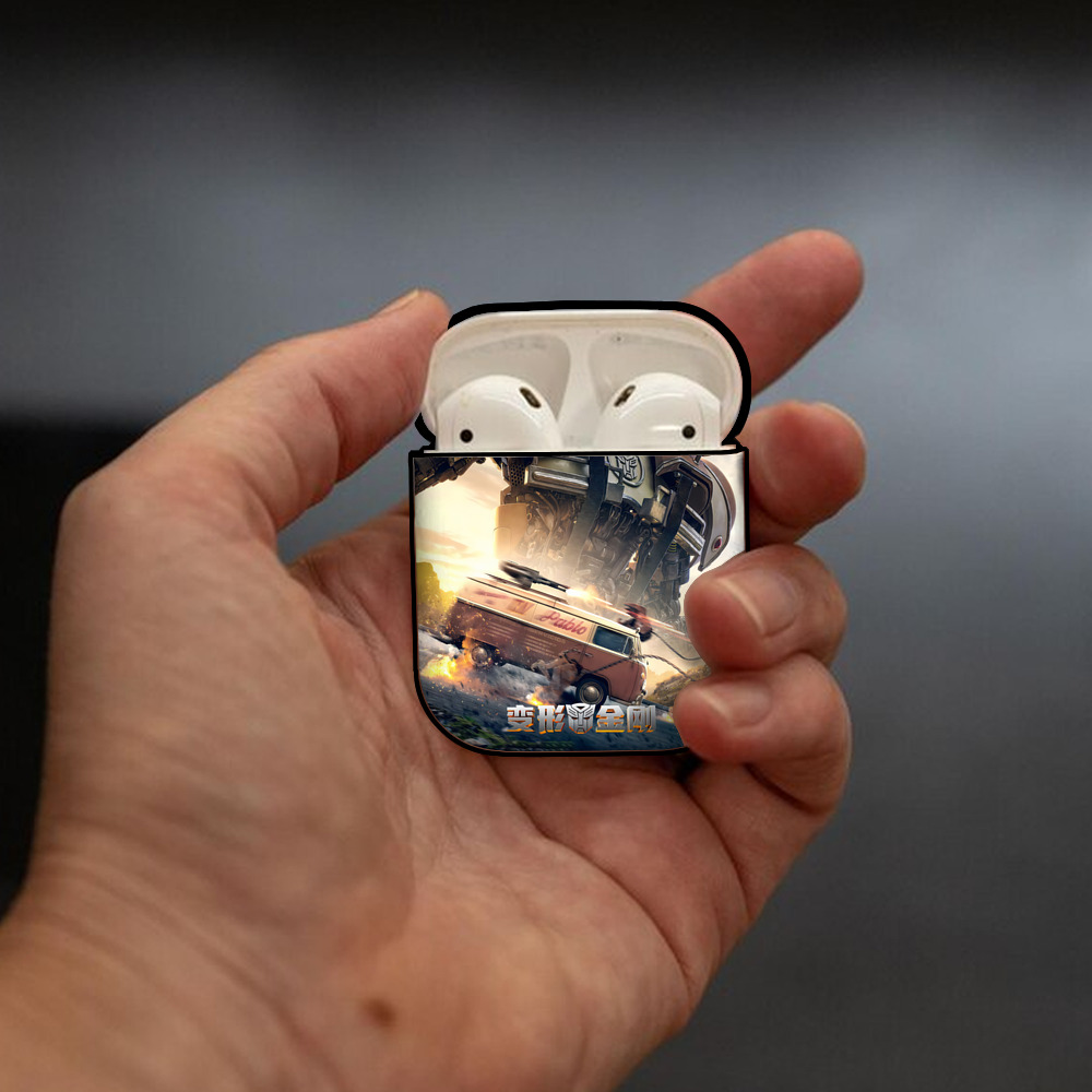 Transformers トランスフォーマー AirPods 第2世代保護ケース ハードシェル ブラック 耐衝撃・防指紋・カラビナ付き