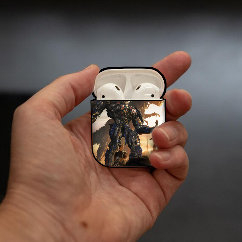 Transformers トランスフォーマー AirPods 第2世代保護ケース ハードシェル ブラック 耐衝撃・防指紋・カラビナ付き