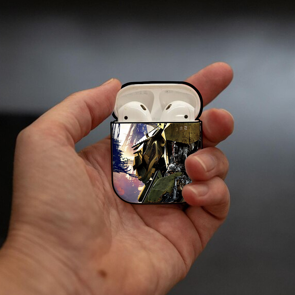 Transformers トランスフォーマー AirPods 第2世代保護ケース ハードシェル ブラック 耐衝撃・防指紋・カラビナ付き
