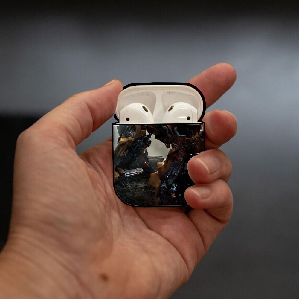 Transformers トランスフォーマー AirPods 第2世代保護ケース ハードシェル ブラック 耐衝撃・防指紋・カラビナ付き
