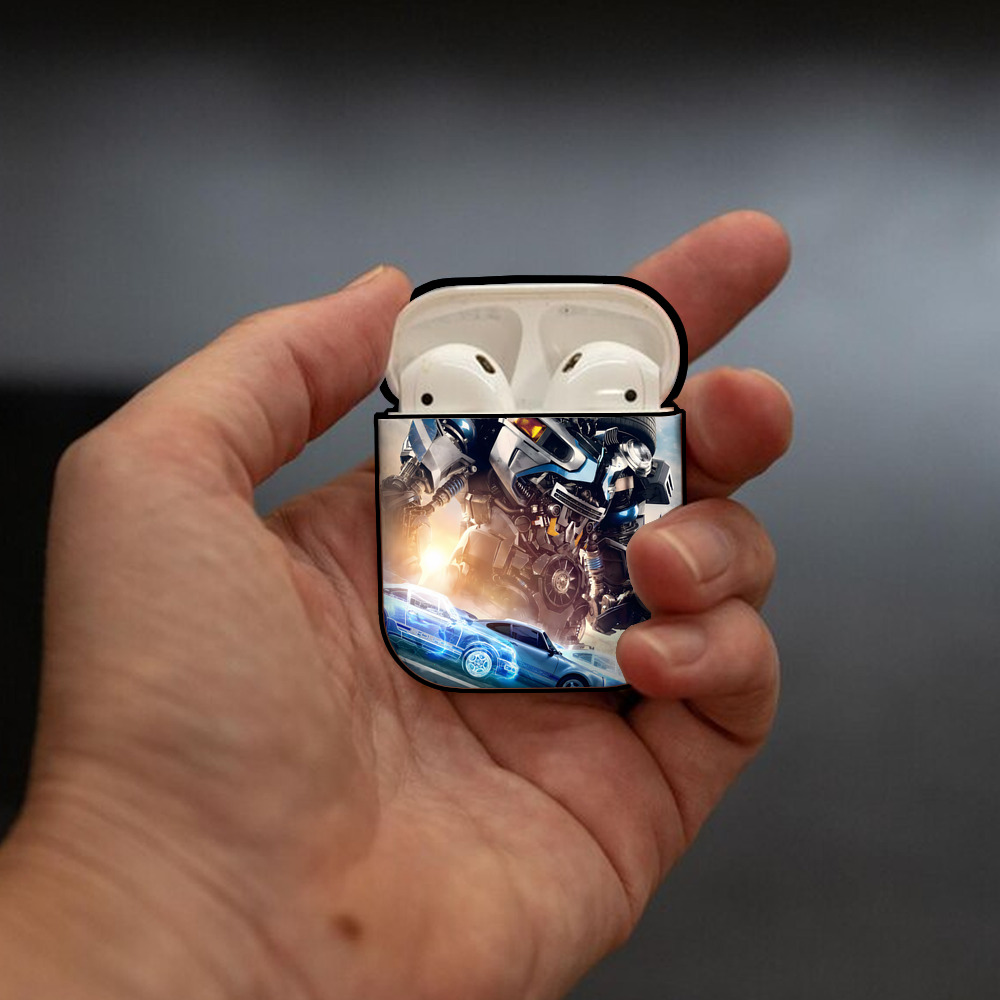 Transformers トランスフォーマー AirPods 第2世代保護ケース ハードシェル ブラック 耐衝撃・防指紋・カラビナ付き