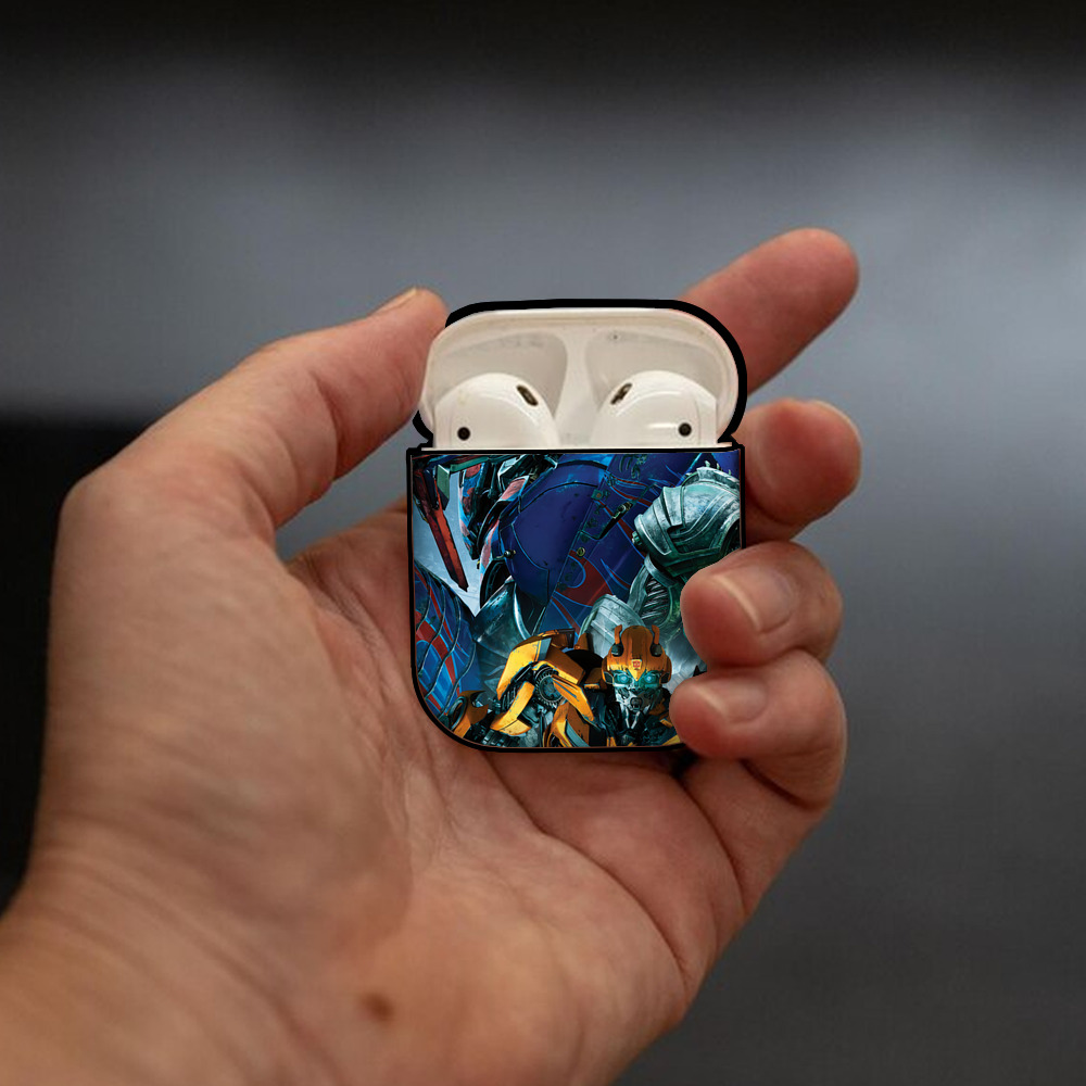 Transformers トランスフォーマー AirPods 第2世代保護ケース ハードシェル ブラック 耐衝撃・防指紋・カラビナ付き