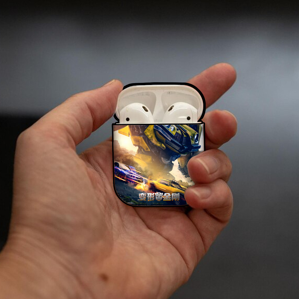 Transformers トランスフォーマー AirPods 第2世代保護ケース ハードシェル ブラック 耐衝撃・防指紋・カラビナ付き
