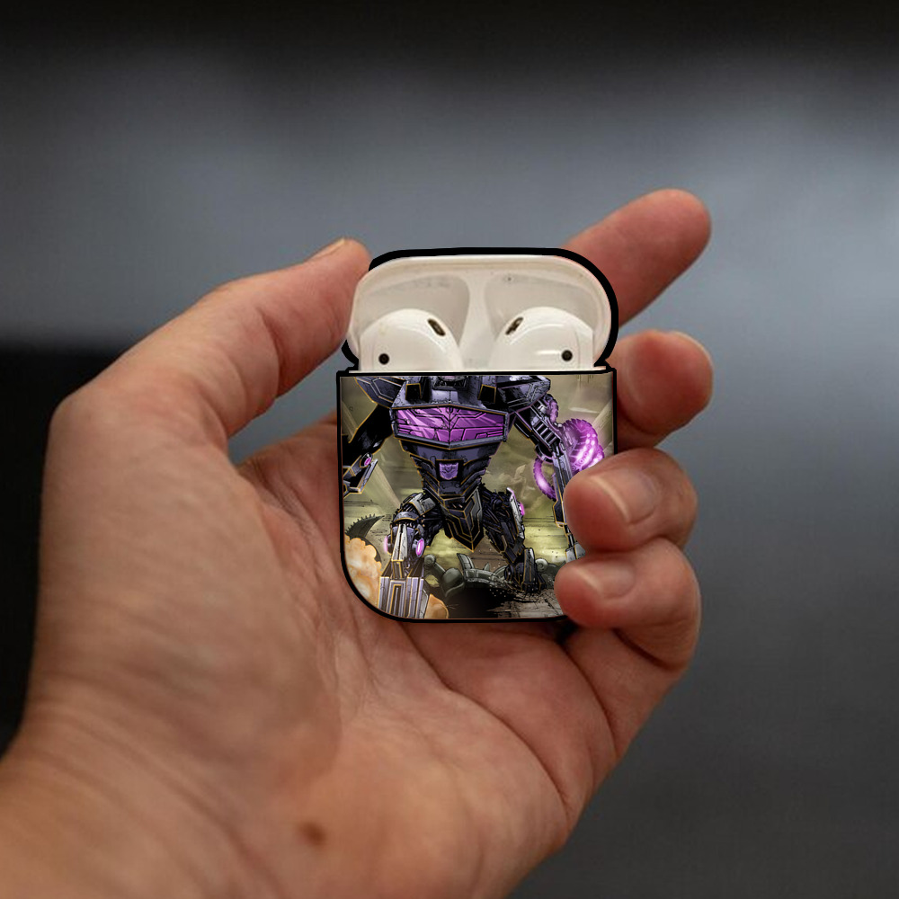 Transformers トランスフォーマー AirPods 第2世代保護ケース ハードシェル ブラック 耐衝撃・防指紋・カラビナ付き