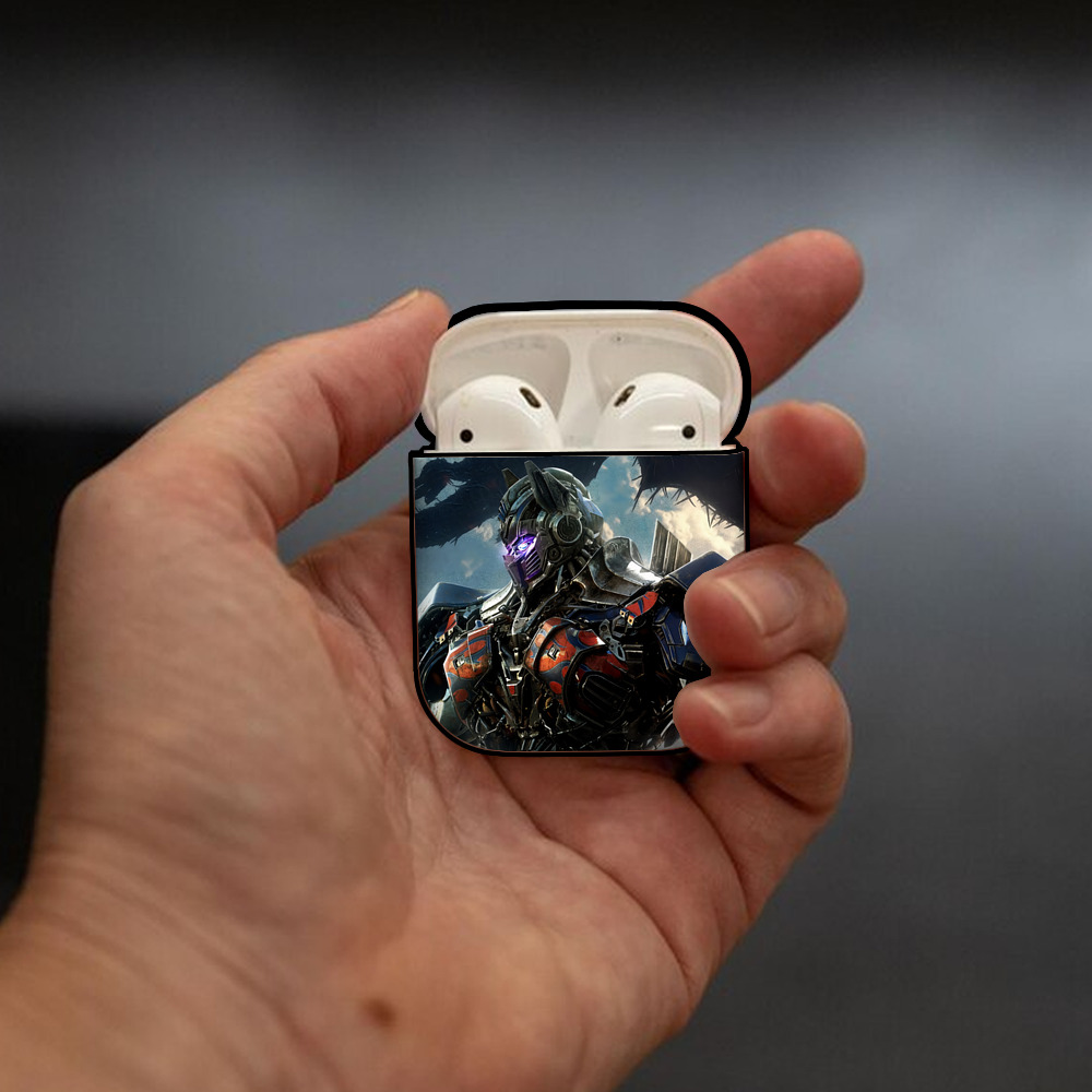 Transformers トランスフォーマー AirPods 第2世代保護ケース ハードシェル ブラック 耐衝撃・防指紋・カラビナ付き